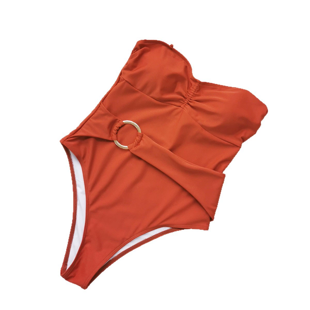 Bandeau Halter One-Piece Swimsuit with Waist Ring view 5