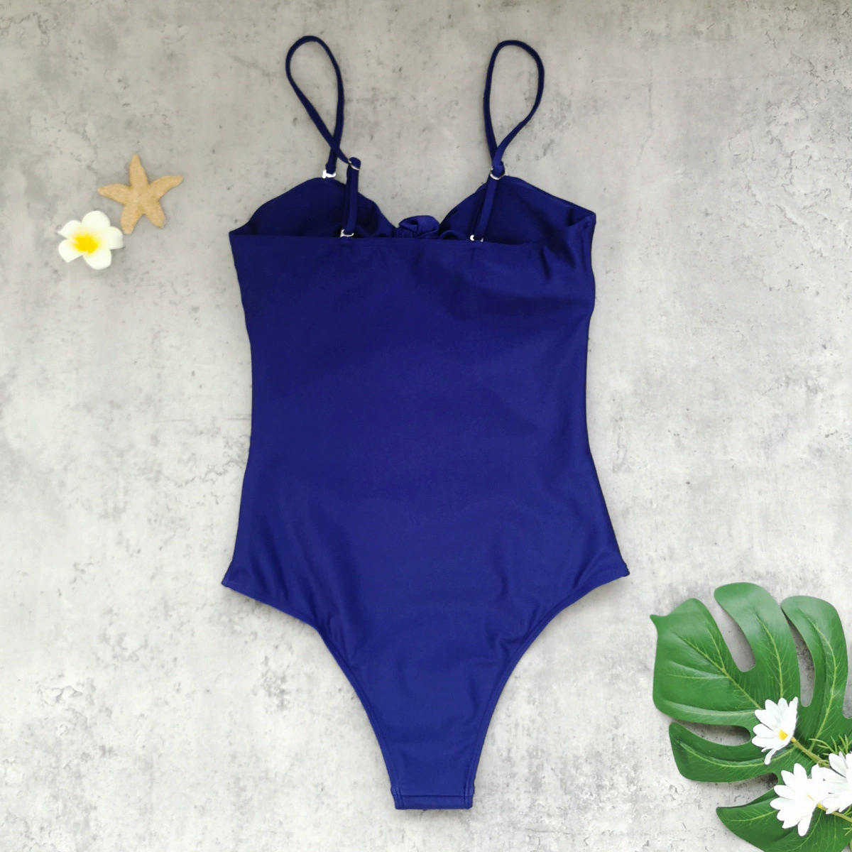 Halter Cutout One-Piece Swimsuit and Sarong Set view 3