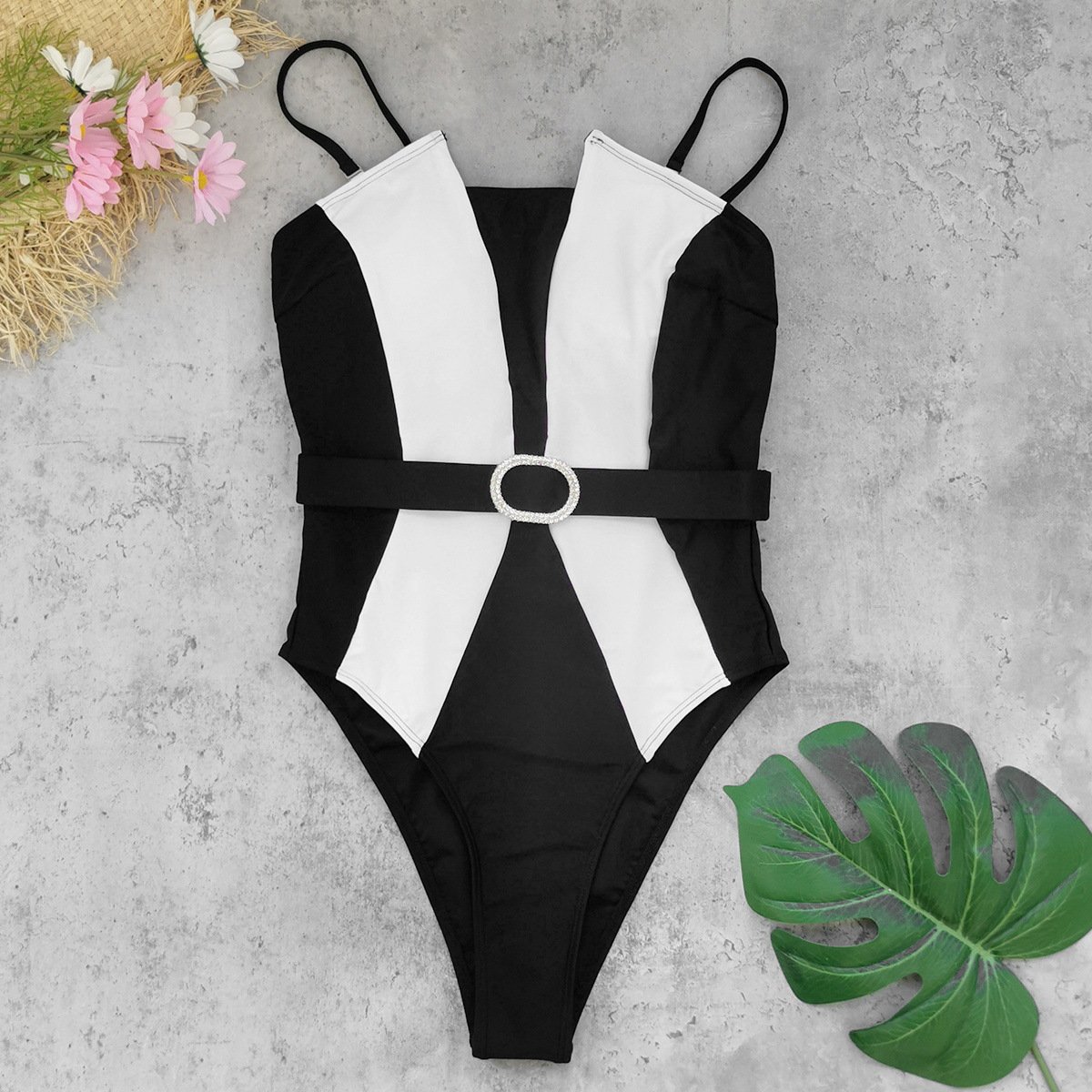 Black with white stripes