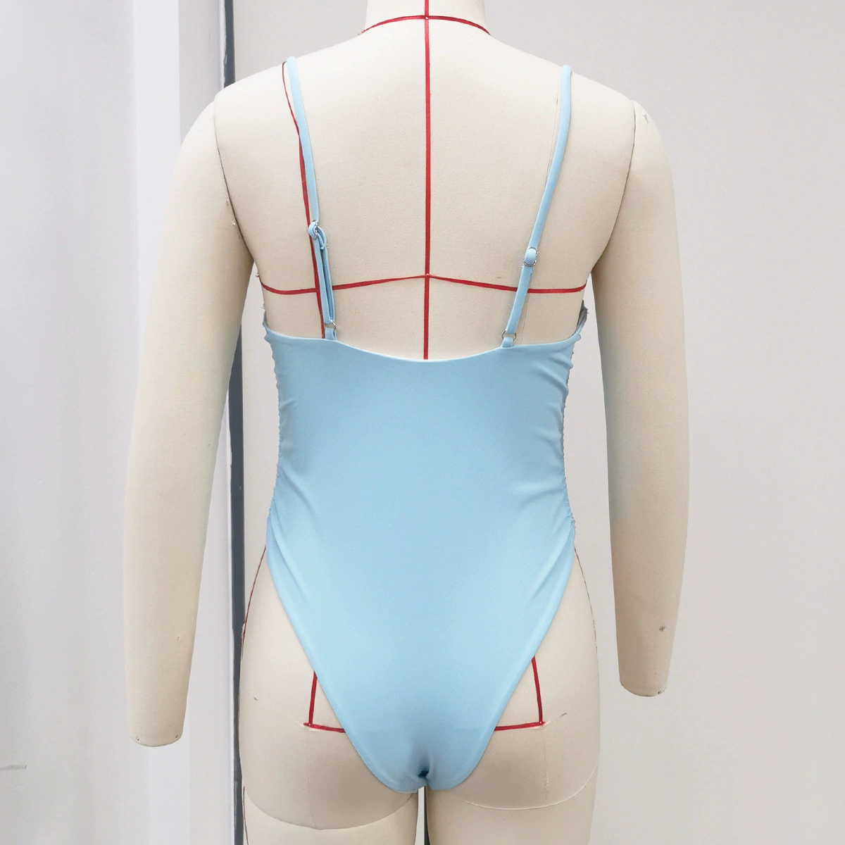 Ruched Open Back One-Piece Swimsuit view 4