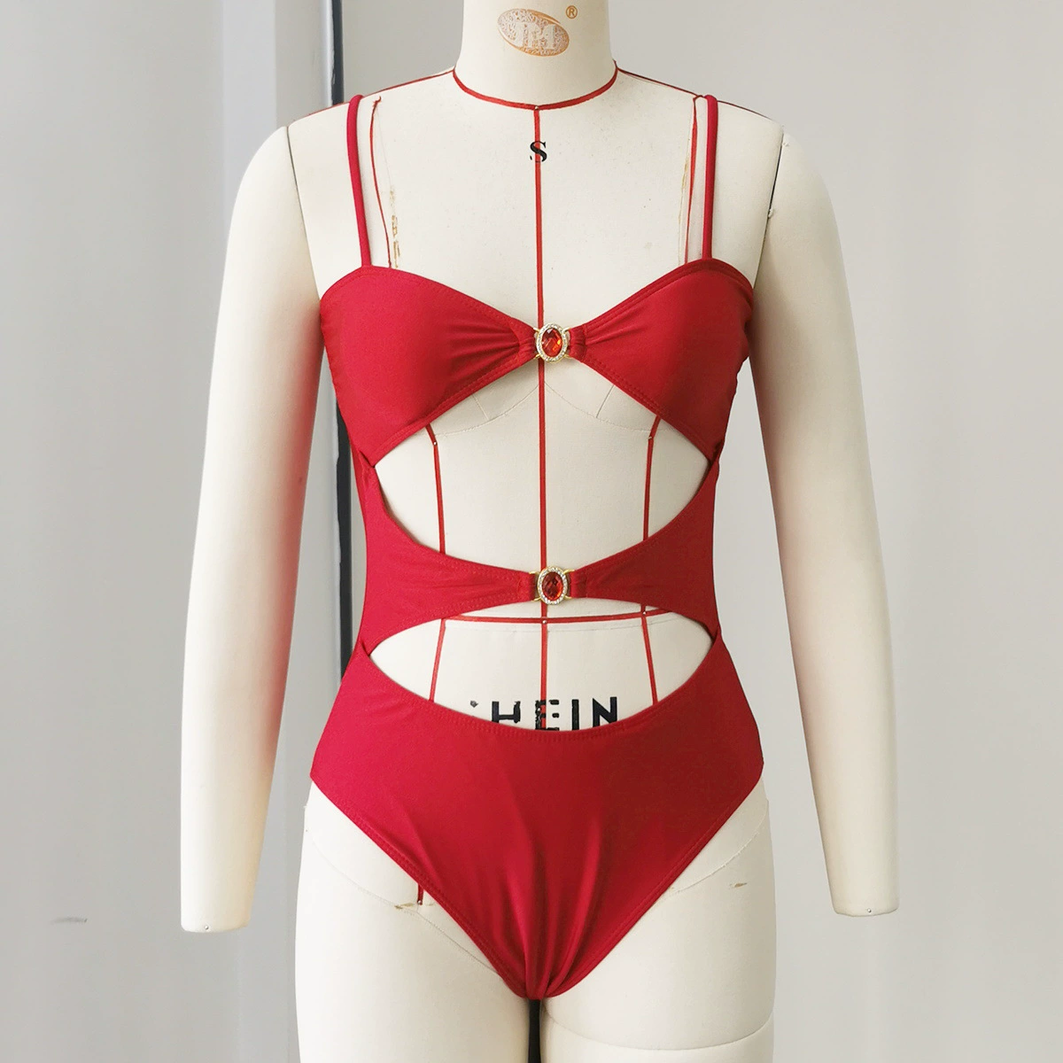 Cutout One-Piece Swimsuit with Skirt