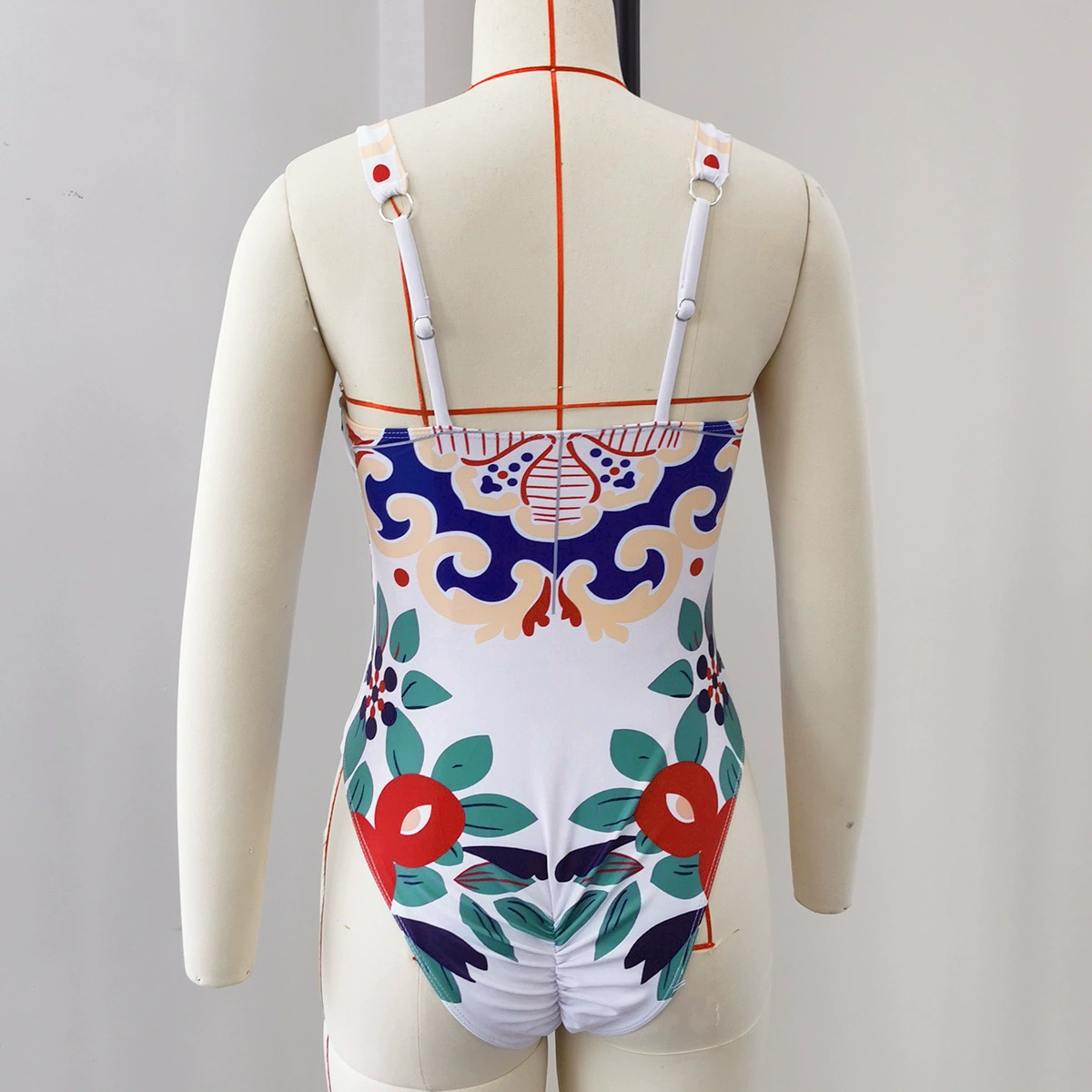 Plunge One-Piece Swimsuit with Adjustable Straps and High-Cut Legs view 3