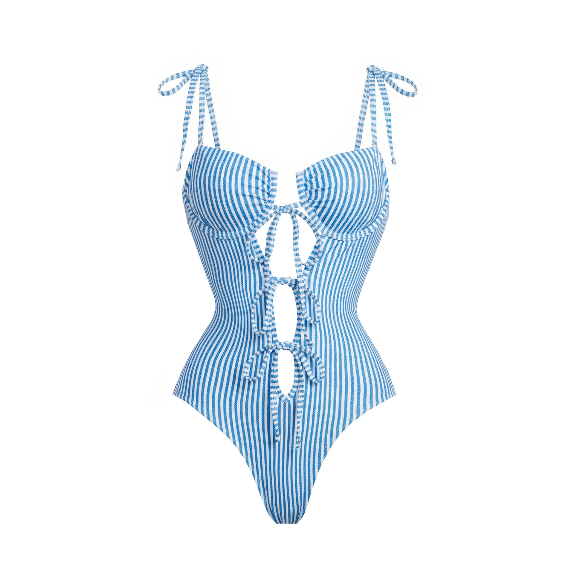 One-Piece Swimsuit with Sarong Set