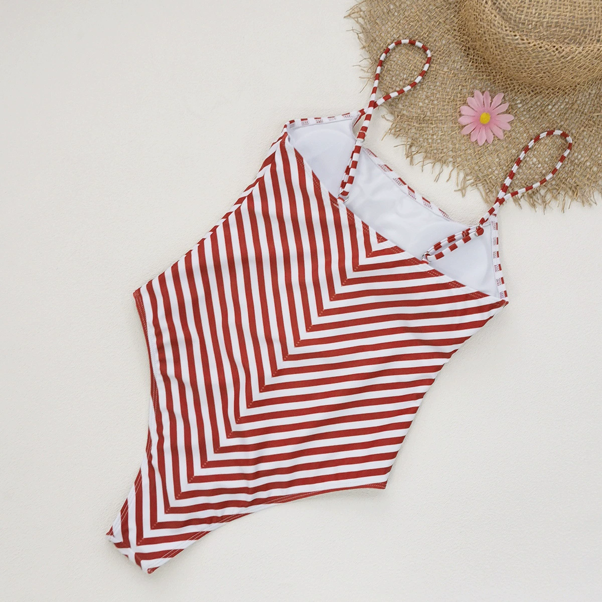 Women's Strappy One-Piece Swimsuit with High-Cut Leg view 4