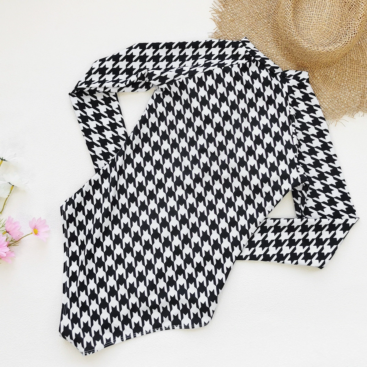 Long Sleeve Front-Zip One-Piece Swimsuit view 4