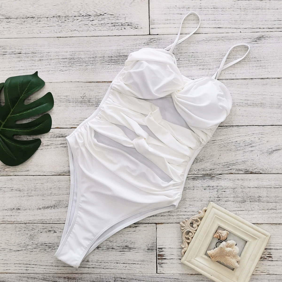 Twisted Cutout One-Piece Swimsuit with Adjustable Straps