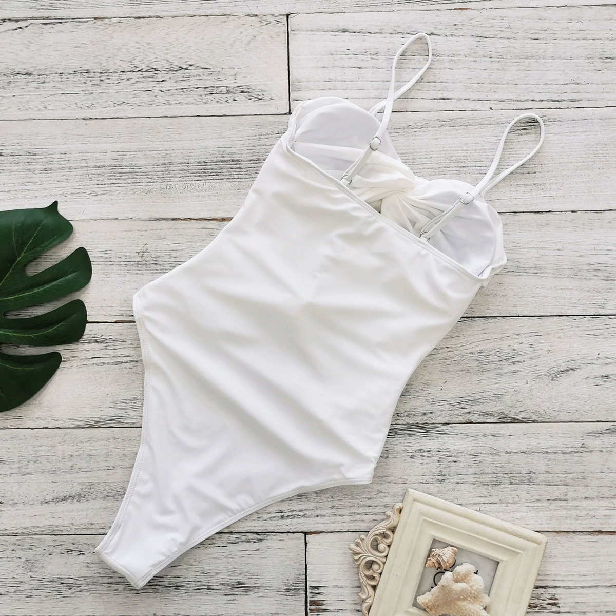 Twisted Cutout One-Piece Swimsuit with Adjustable Straps view 4