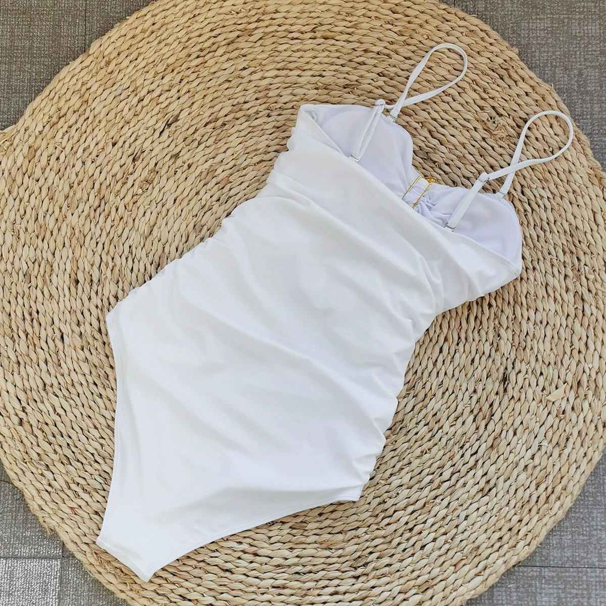 One-Piece Swimsuit with Cutout and Star Embellishments view 3