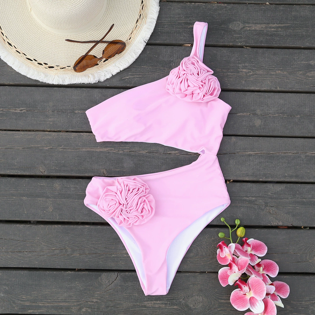 Asymmetrical One-Shoulder Cutout One-Piece Swimsuit view 7