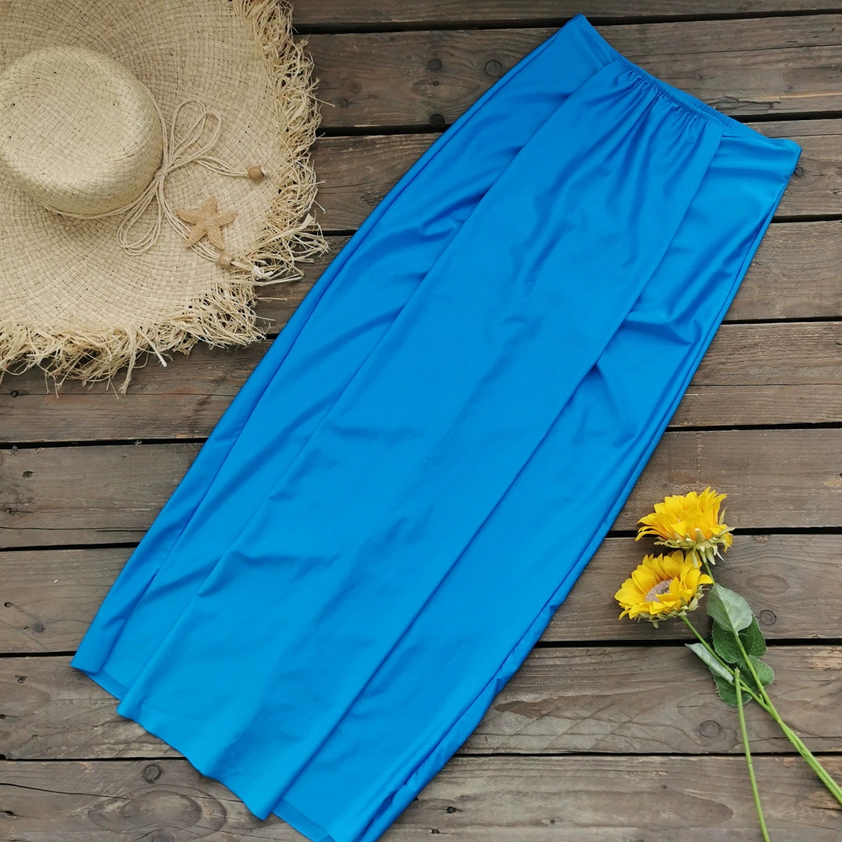 Cutout One-Piece Swimsuit with Matching Maxi Skirt view 4