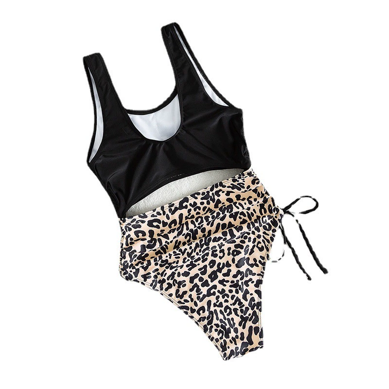 Women's Scoop Neck Tankini Set with Tie Side High Waist Bottoms view 5