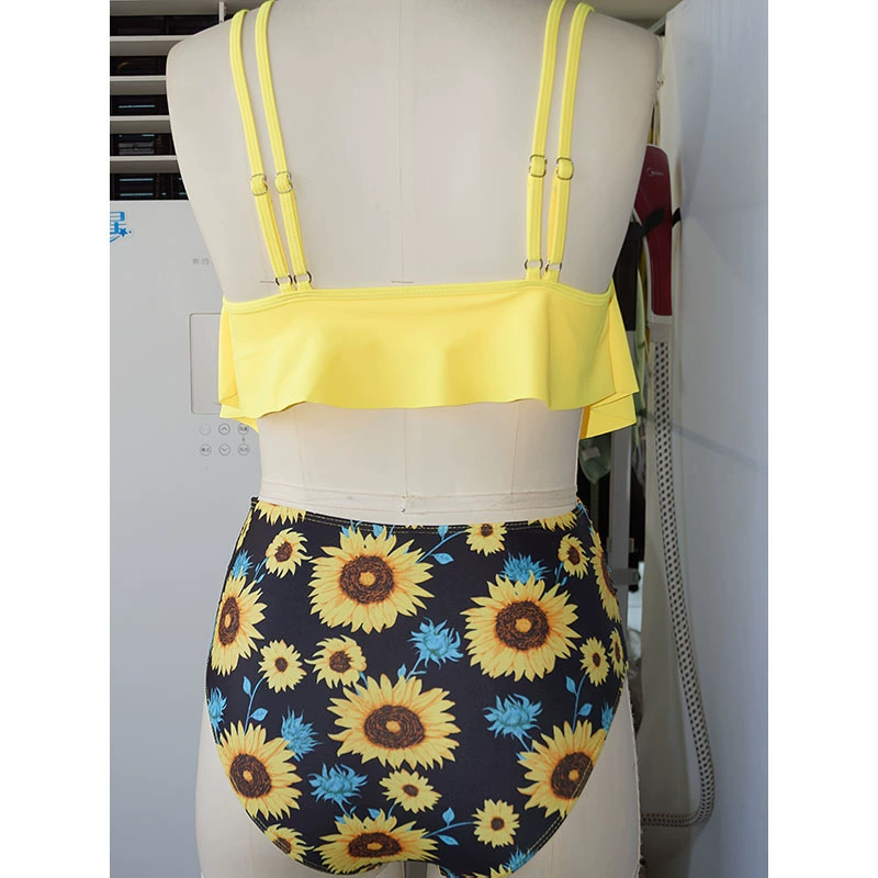 Women's Flowy Tankini Two Piece Swimsuit with High Waisted Bottoms view 5