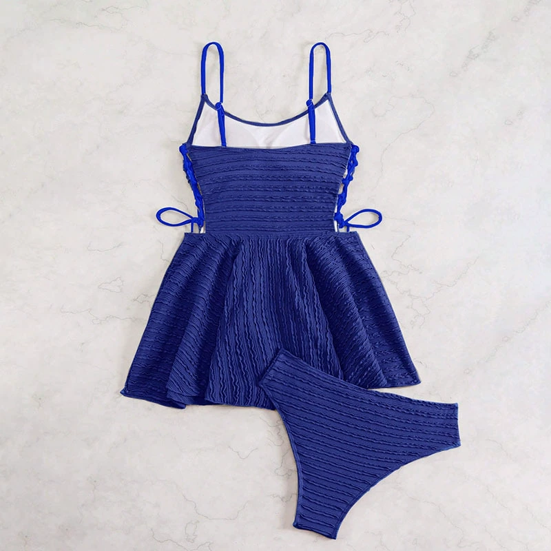 Women’s Side-Tie Skirted Two-Piece Swim Dress Set