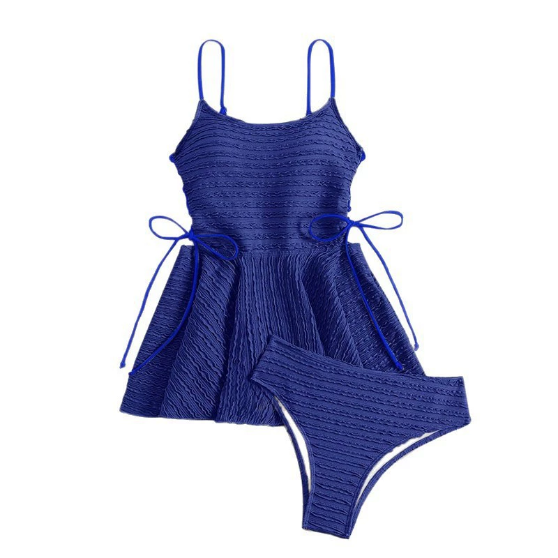 Women's Side-Tie Skirted Two-Piece Swim Dress Set view 5