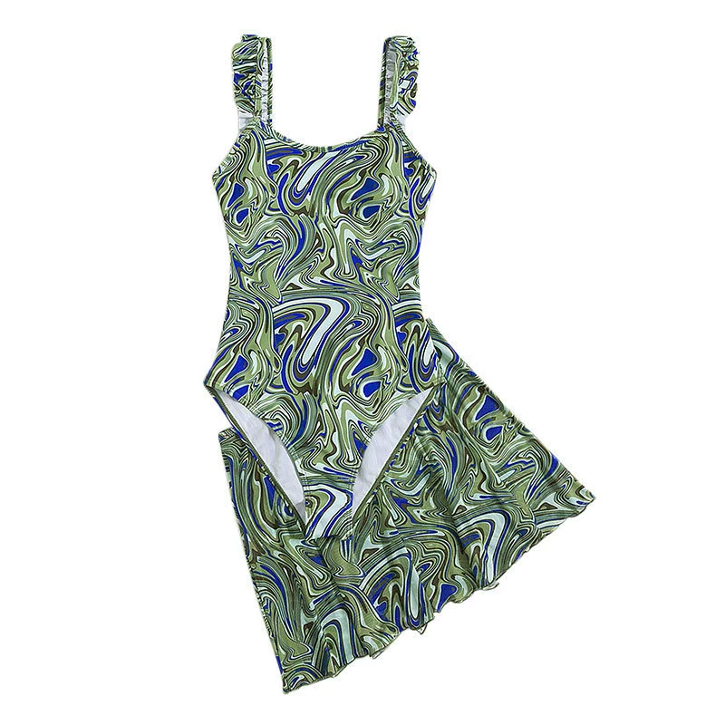 Ruffled Strap Skirted Two-Piece Swimsuit view 5