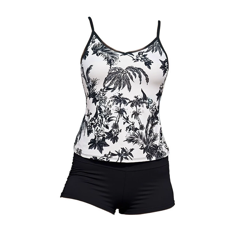 Two-Piece Tankini Set with Boy Shorts view 5