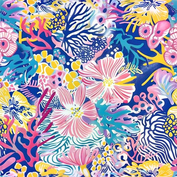 Floral preset print 19166