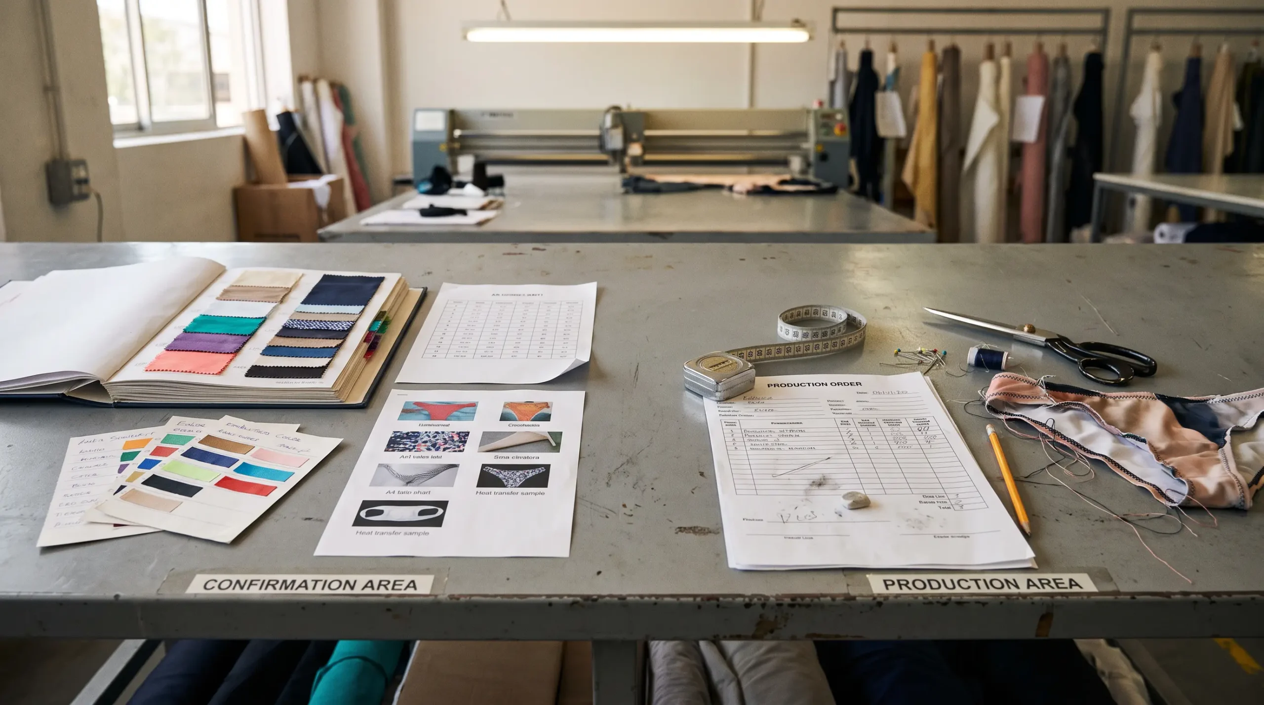 From guide to order - swimwear production desk