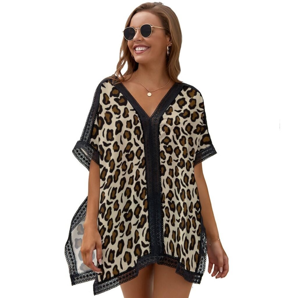 Custom Deep V-Neck Beach Cover-Up