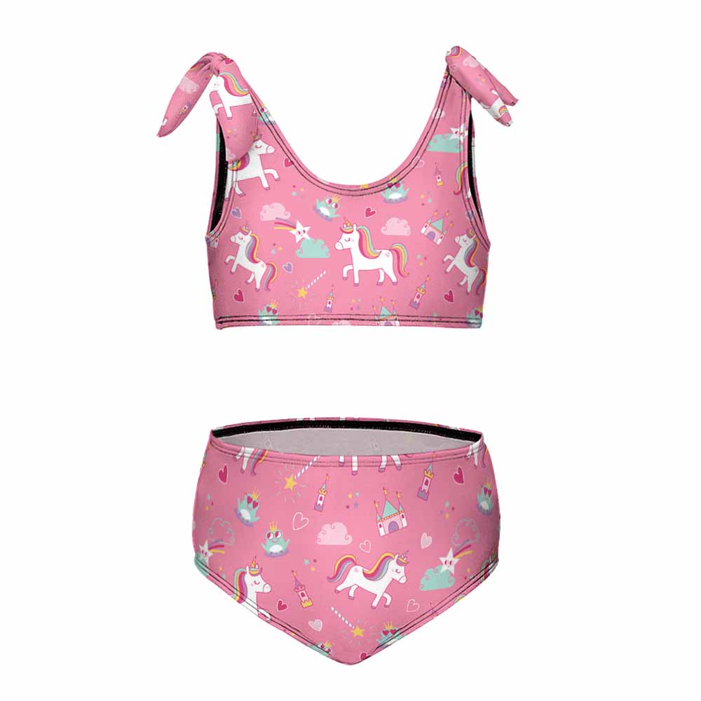 Custom Girls’ Bow Two-Piece Swimsuit