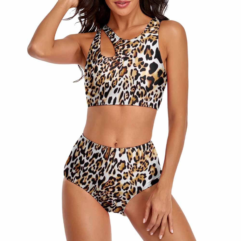 Custom Tummy-Control High-Waisted Two-Piece Swimsuit