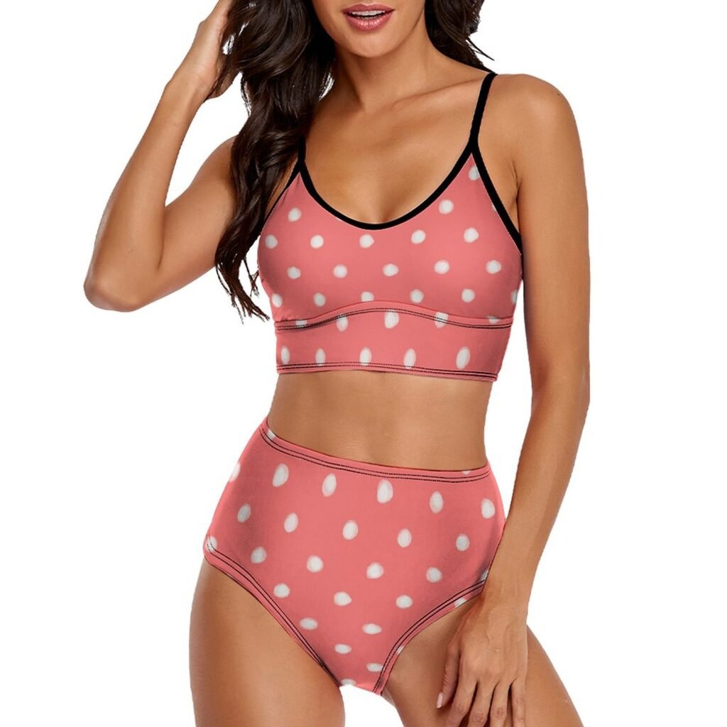 Custom Wide-Strap Lace-Up Low-Rise Bikini Set