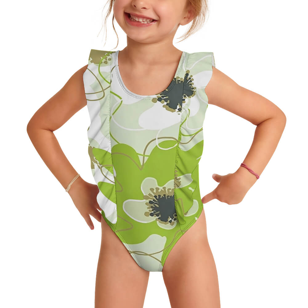 Custom Girls’ Ruffle One-Piece Swimsuit