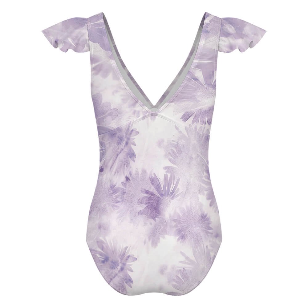 Custom V-Neck Ruffle One-Piece Swimsuit — image 6