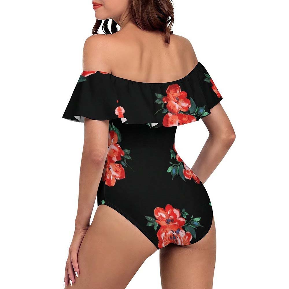 Custom One-Shoulder Ruffle One-Piece Swimsuit — image 3