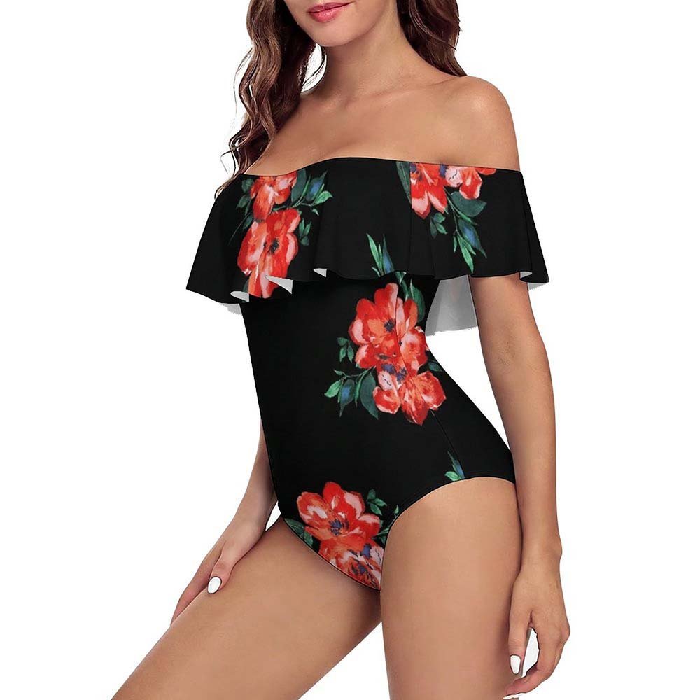 Custom One-Shoulder Ruffle One-Piece Swimsuit — image 4