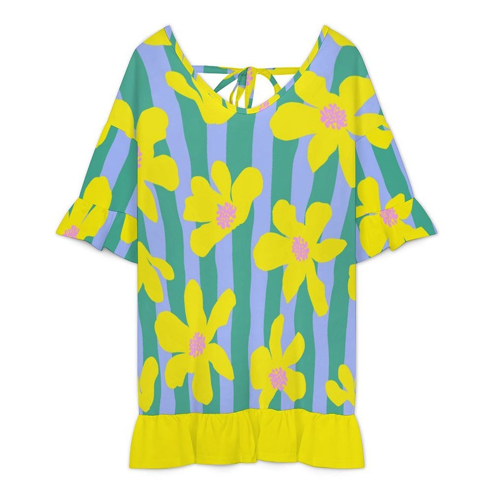 Custom Ruffle Beach Cover-Up Dress — image 4