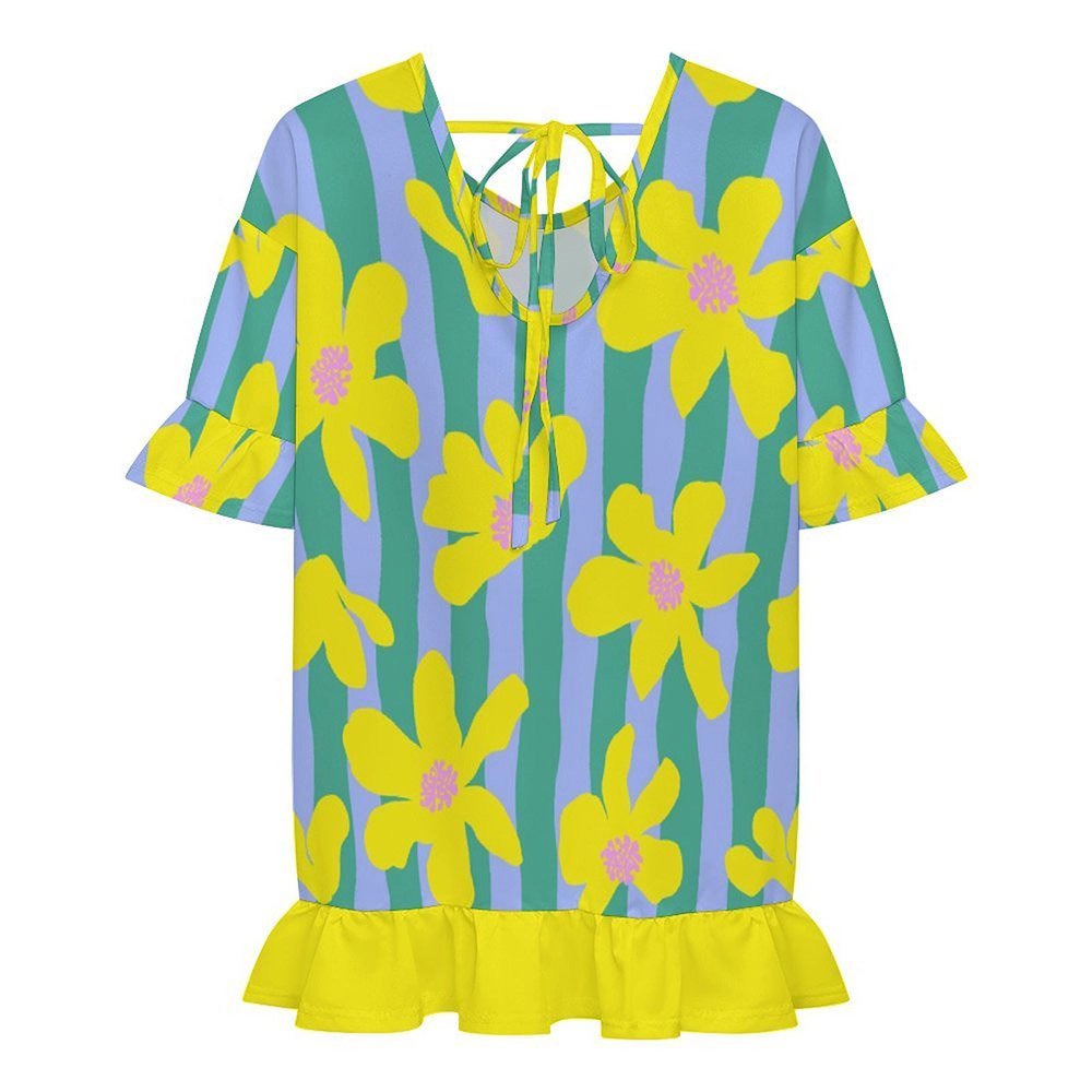 Custom Ruffle Beach Cover-Up Dress — image 6