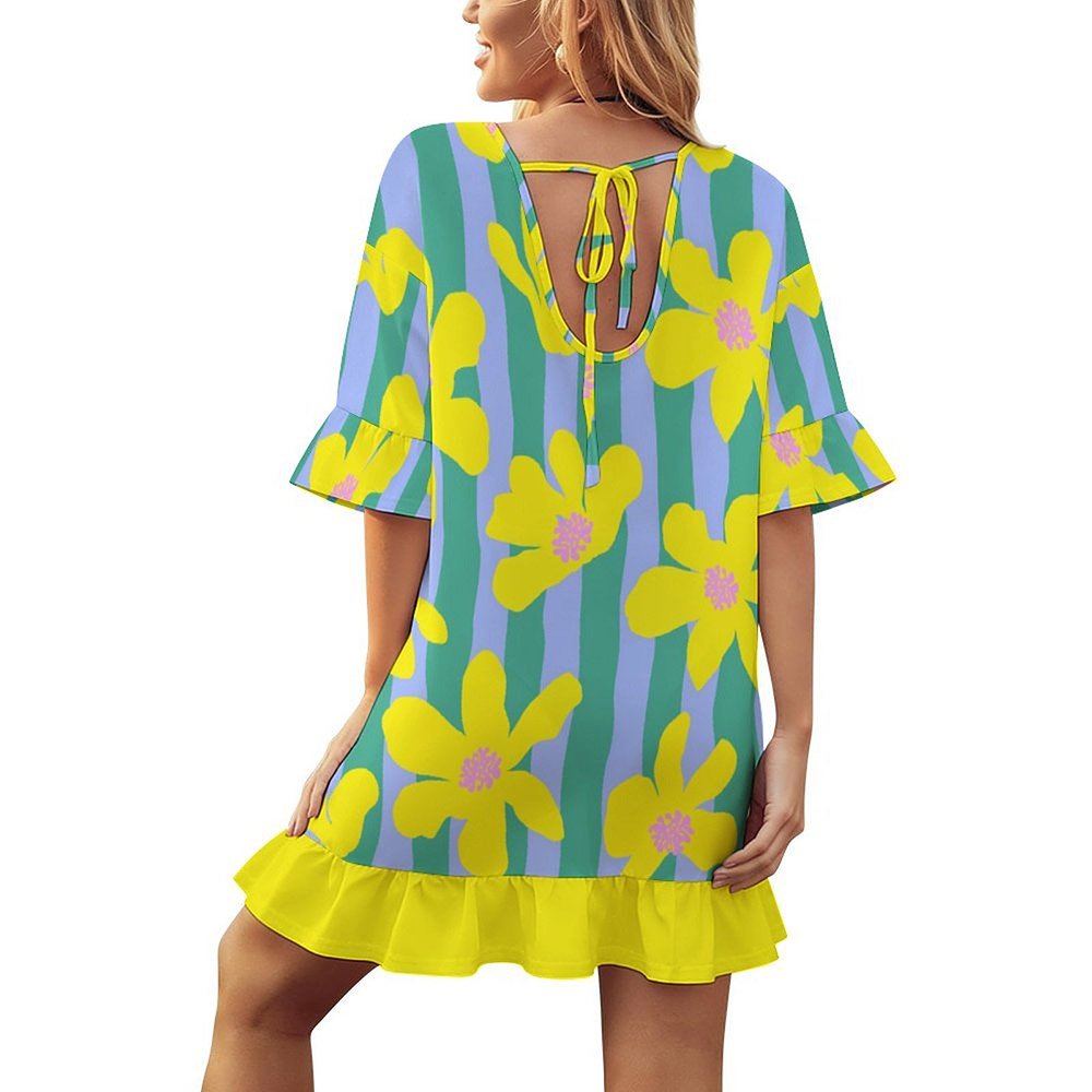 Custom Ruffle Beach Cover-Up Dress — image 8