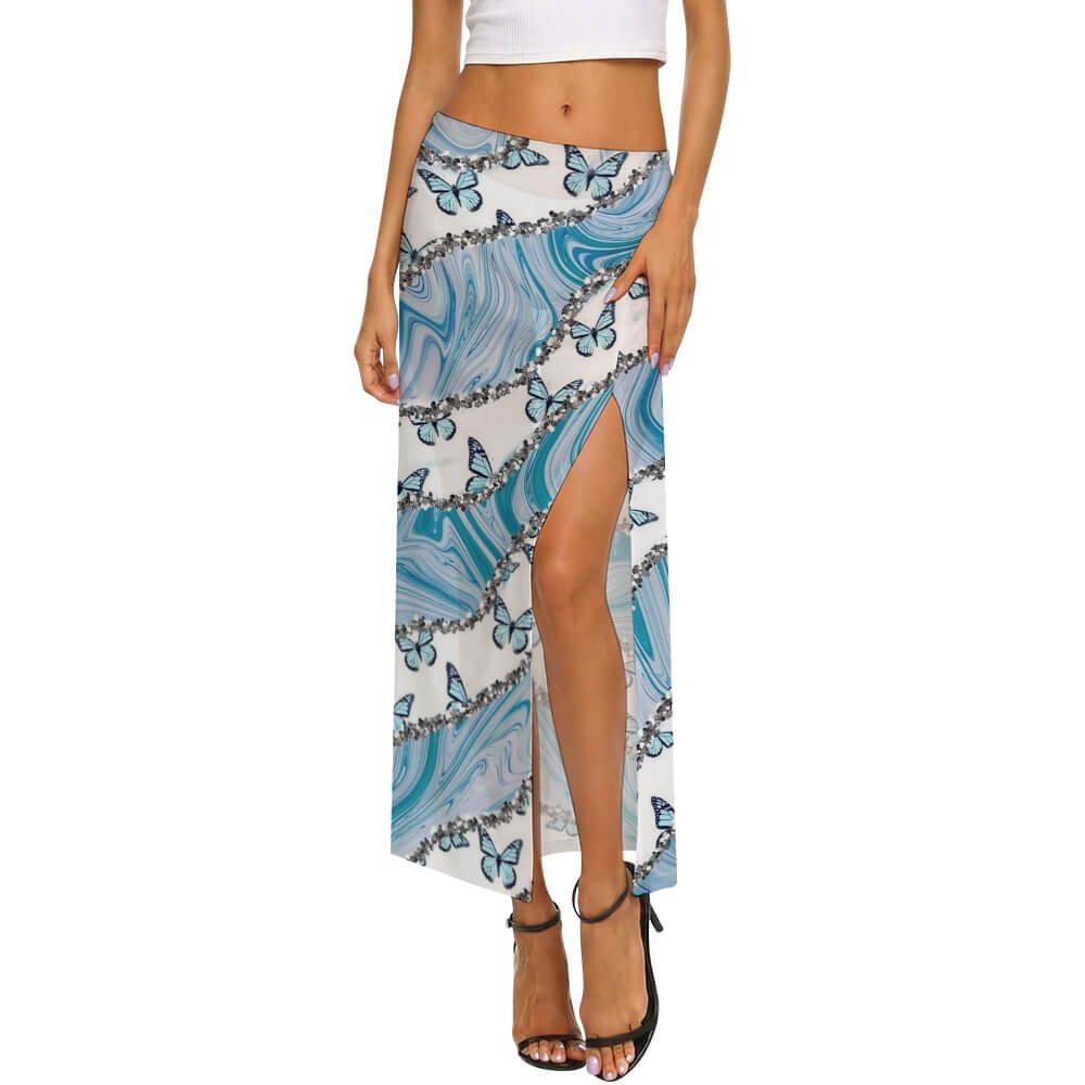 Custom Mesh Skirted Beach Cover-Up Dress Custom Mesh Skirted Beach Cover-Up Dress