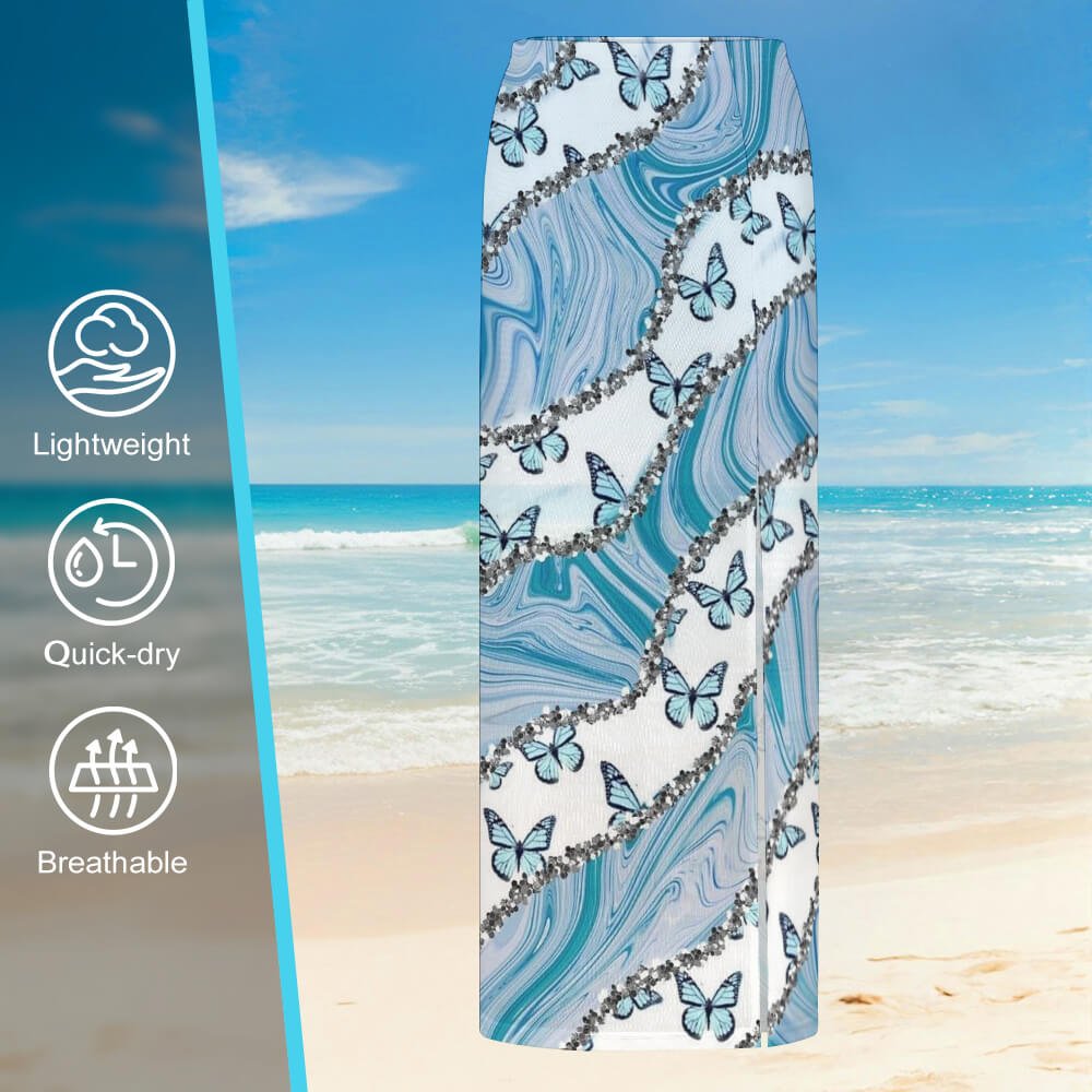 Custom Mesh Skirted Beach Cover-Up Dress — image 4