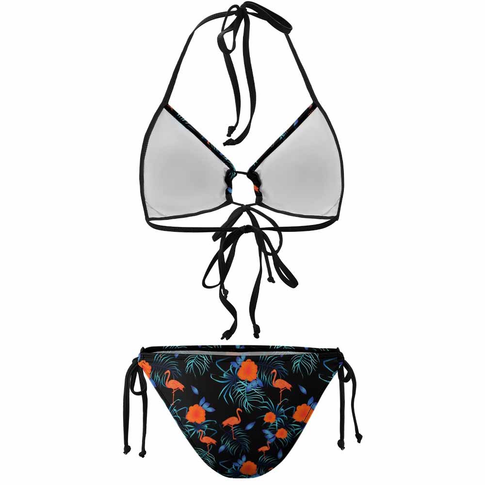 Custom Lace-Up Ruched Low-Rise Plus-Size Bikini Set — image 5