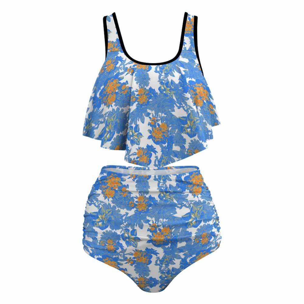 Custom Spaghetti-Strap Cutout High-Waisted Plus-Size One-Piece Swimsuit — image 4