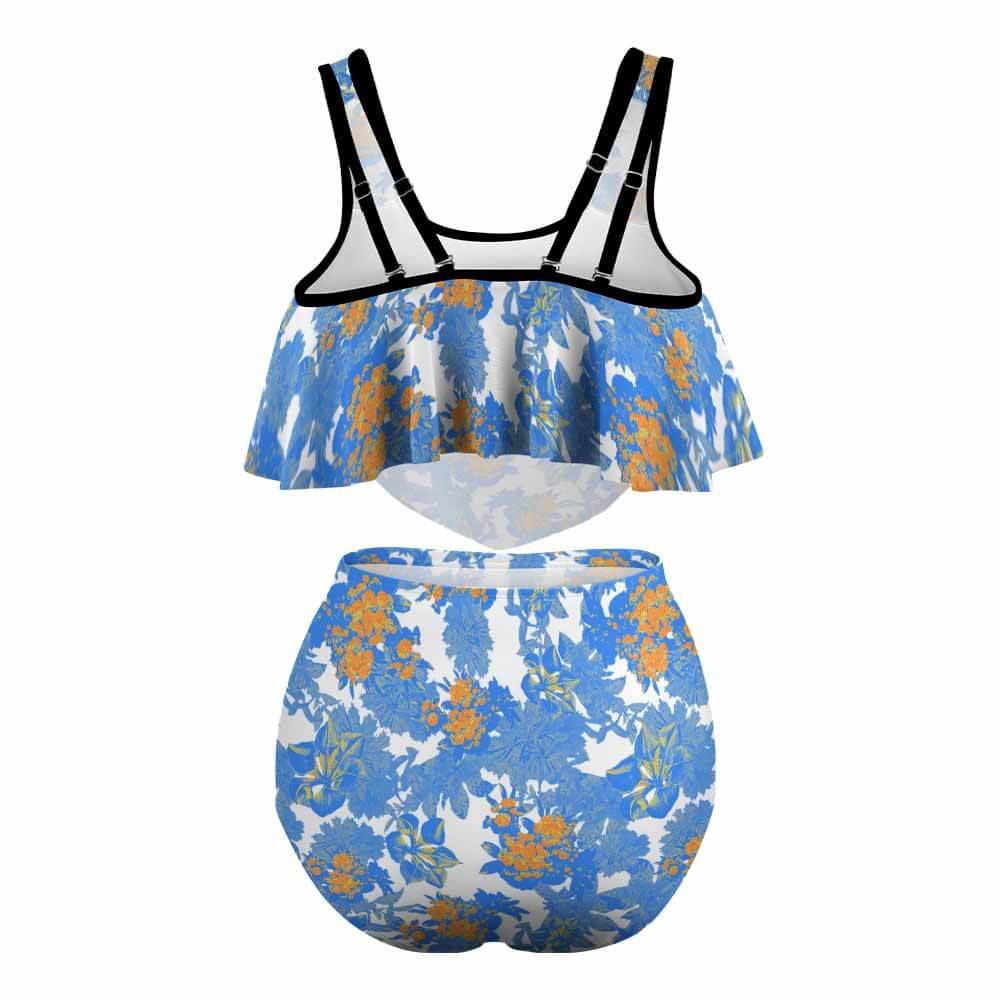 Custom Spaghetti-Strap Cutout High-Waisted Plus-Size One-Piece Swimsuit — image 5