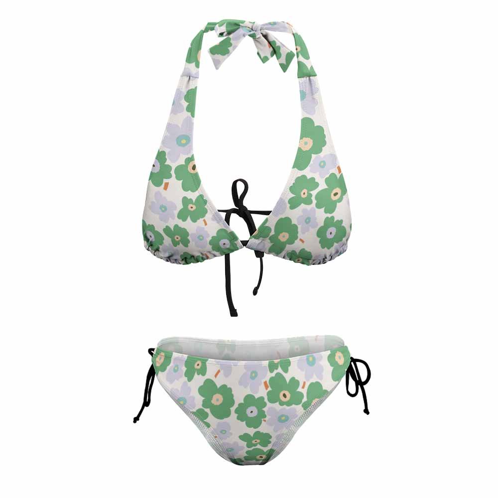 Custom Wide-Strap Lace-Up Low-Rise Plus-Size Bikini Set — image 4