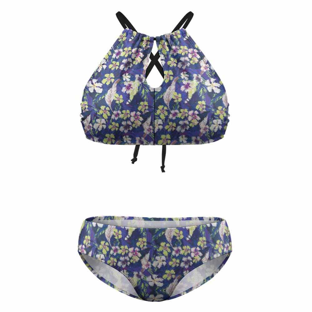 Custom Halter-Neck Backless Plus-Size Bikini Set — image 4