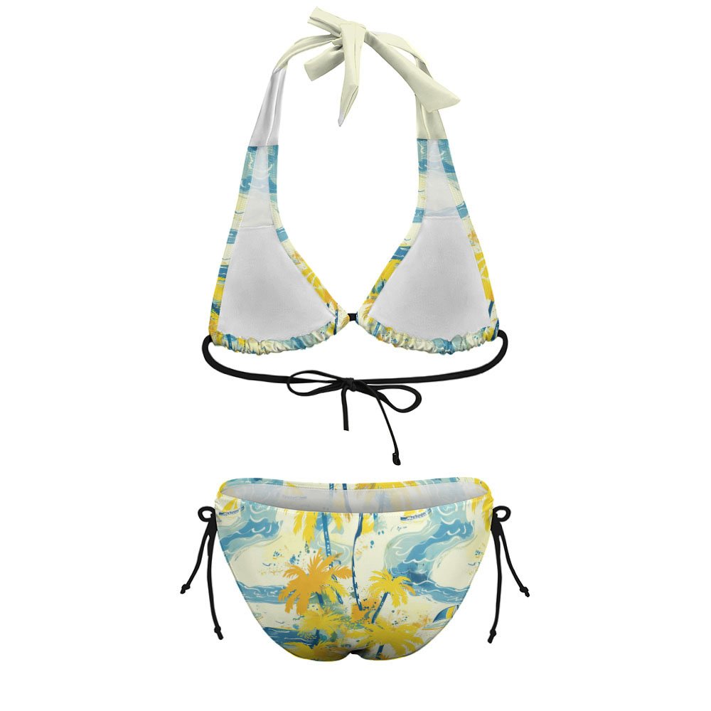Custom Wide-Strap Lace-Up Low-Rise Bikini Set — image 8