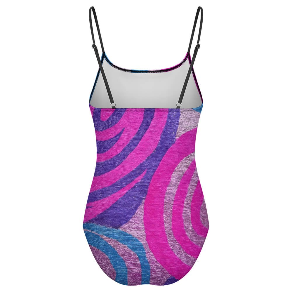 Custom Square-Neck Mesh Ruched One-Piece Swimsuit — image 5