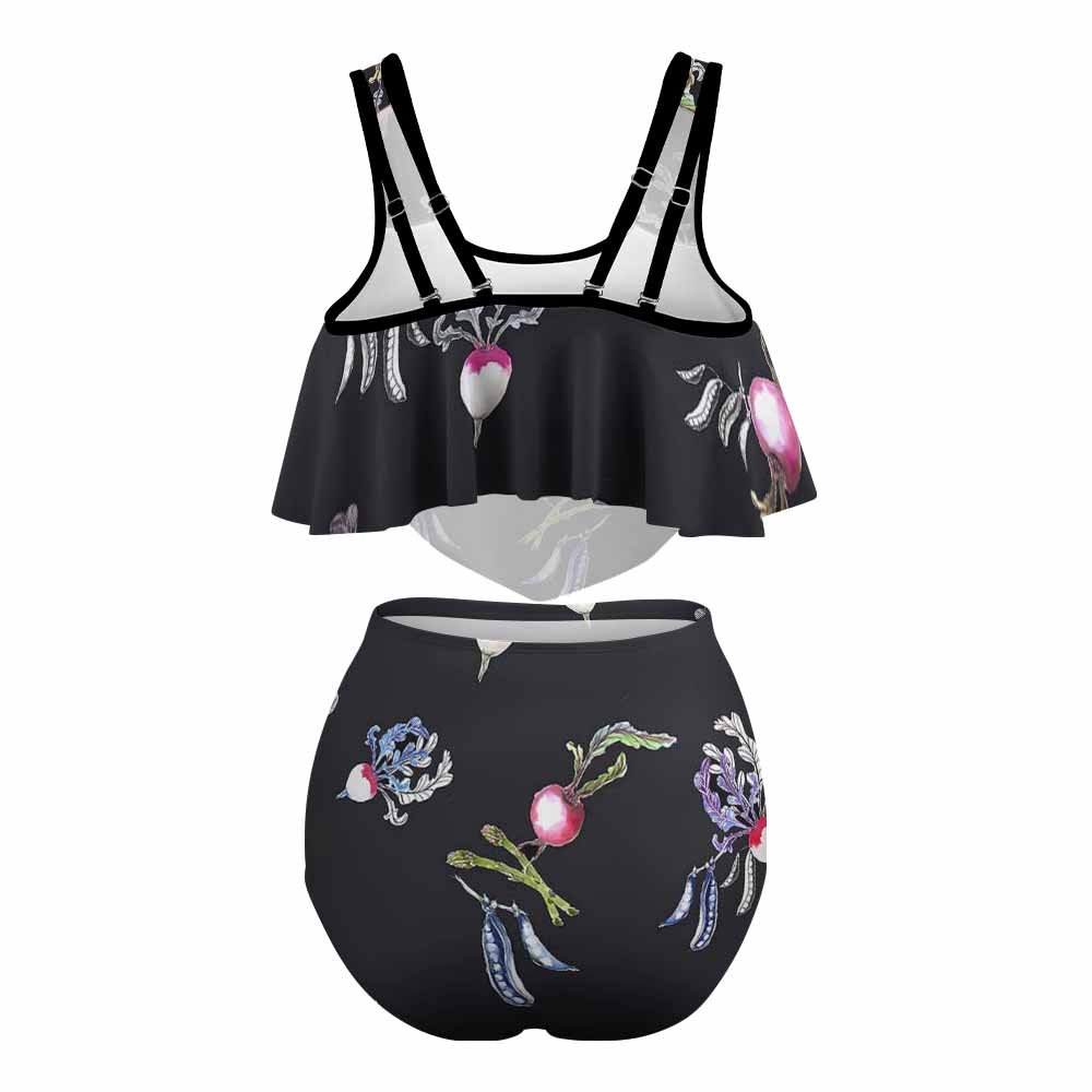 Custom Spaghetti-Strap Cutout High-Waisted Two-Piece Swimsuit — image 5