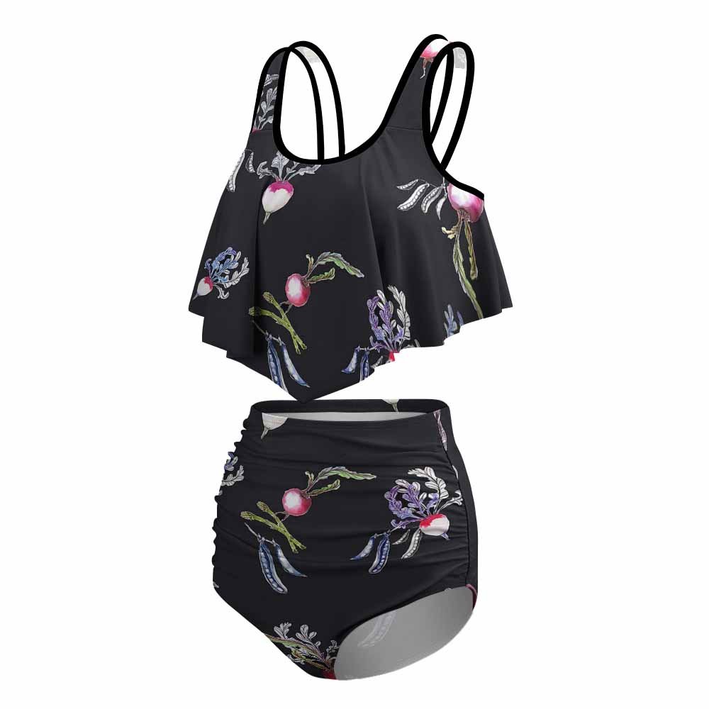 Custom Spaghetti-Strap Cutout High-Waisted Two-Piece Swimsuit — image 6
