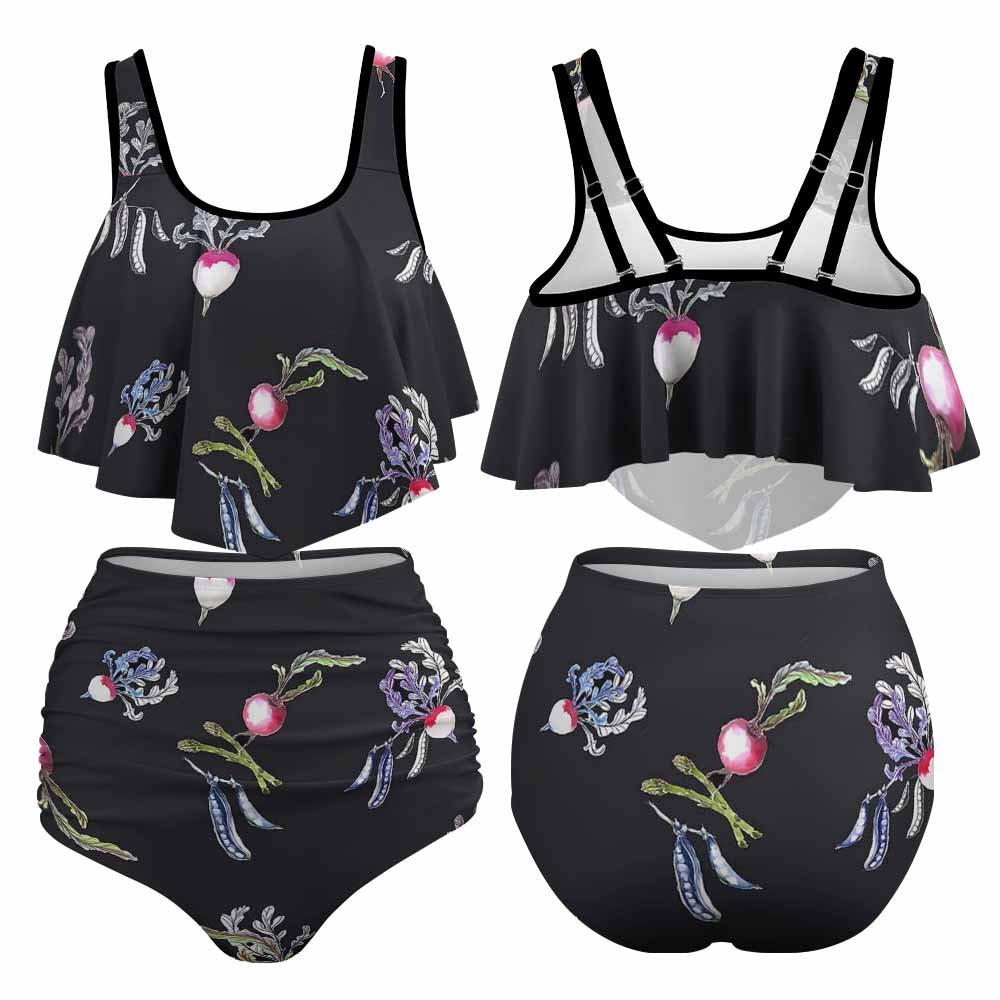 Custom Spaghetti-Strap Cutout High-Waisted Two-Piece Swimsuit — image 7