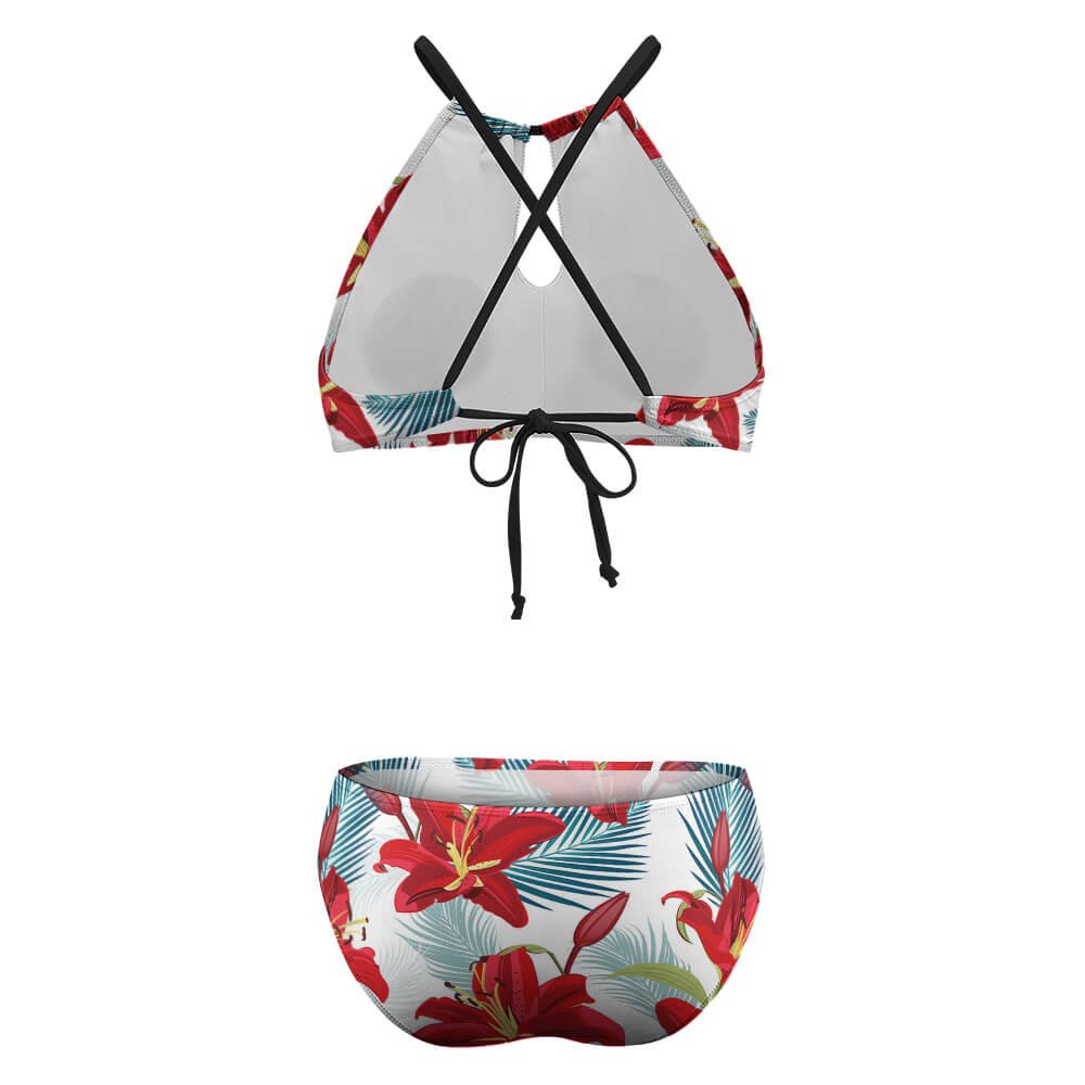 Custom Halter-Neck Backless Two-Piece Swimsuit — image 9