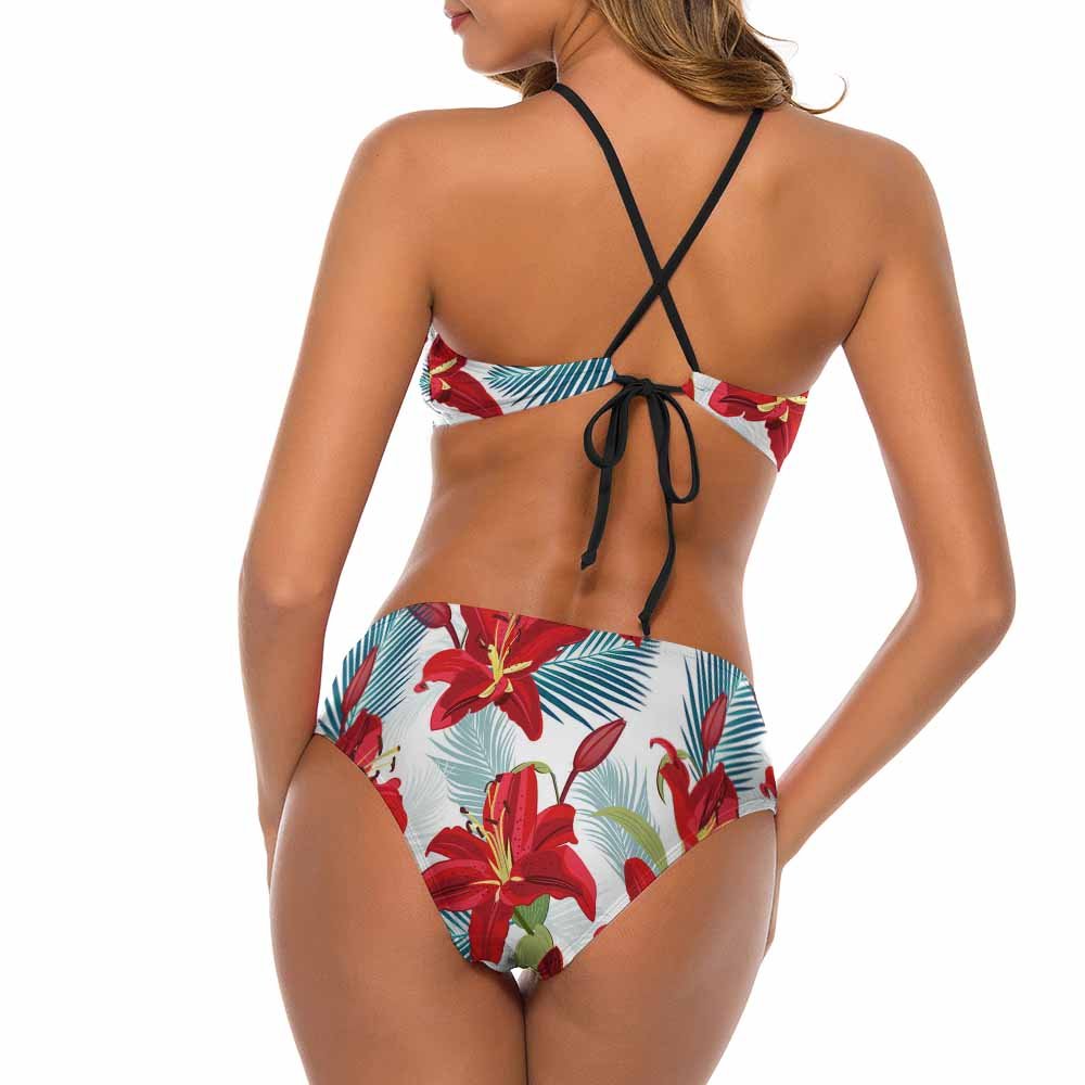 Custom Halter-Neck Backless Two-Piece Swimsuit — image 4