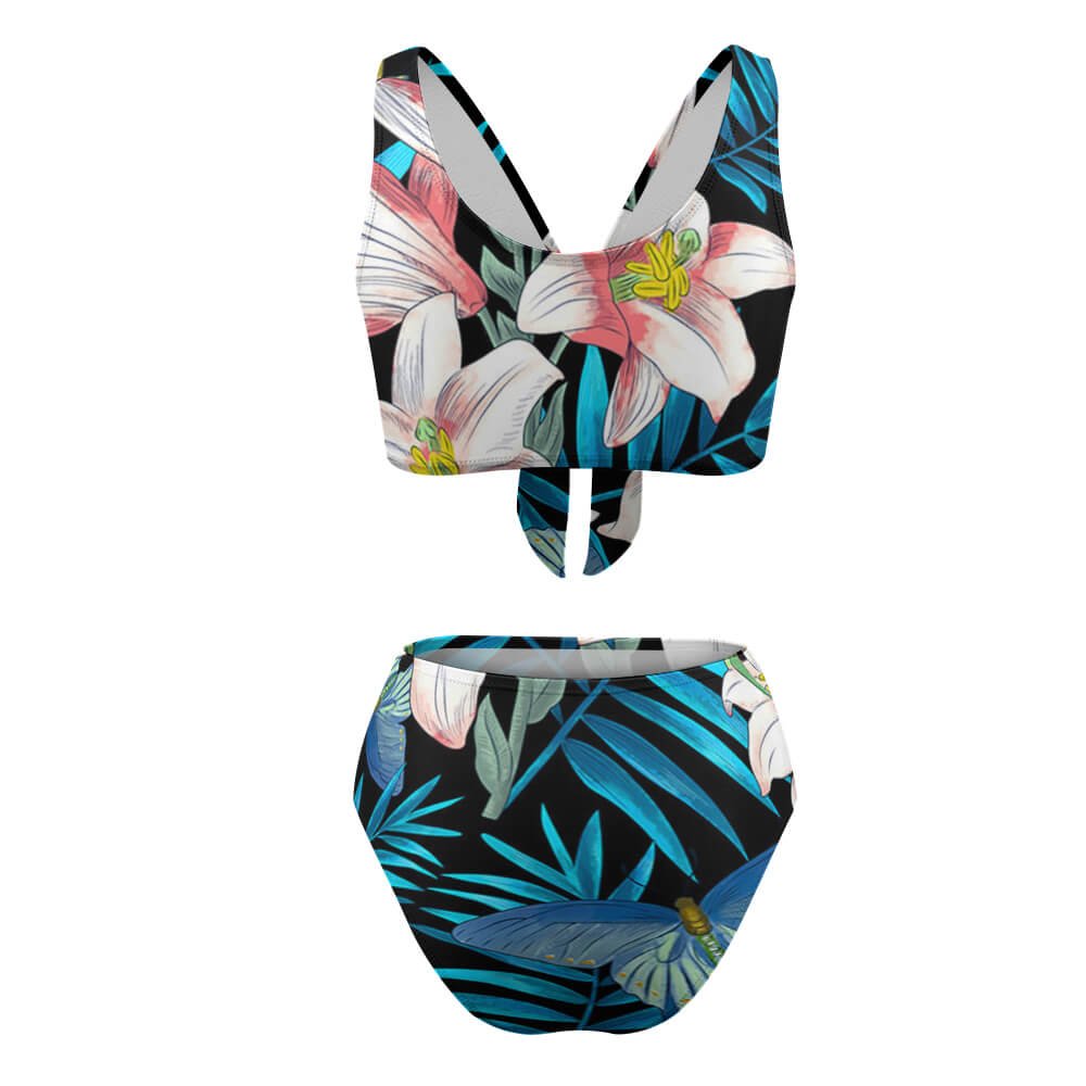 Custom Tie-Front High-Waisted Two-Piece Swimsuit — image 4