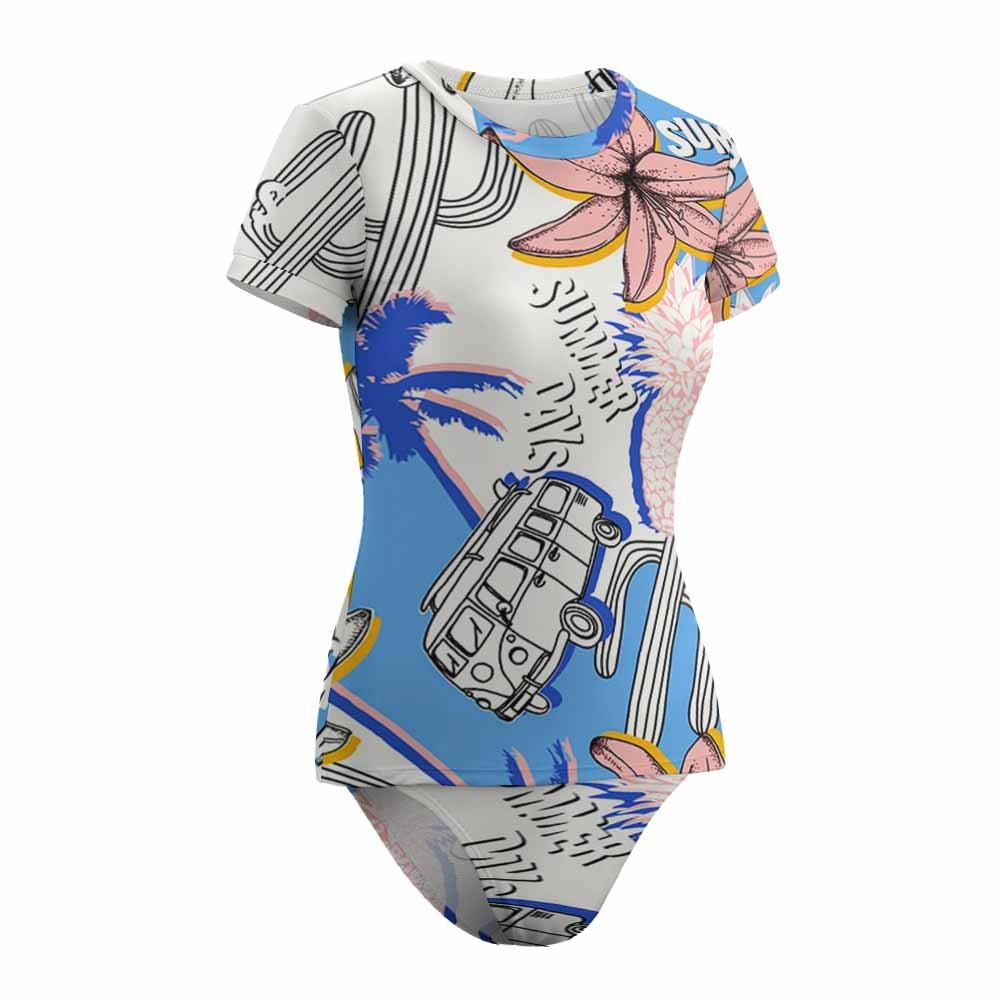 Custom Short-Sleeve Two-Piece Swimsuit — image 3