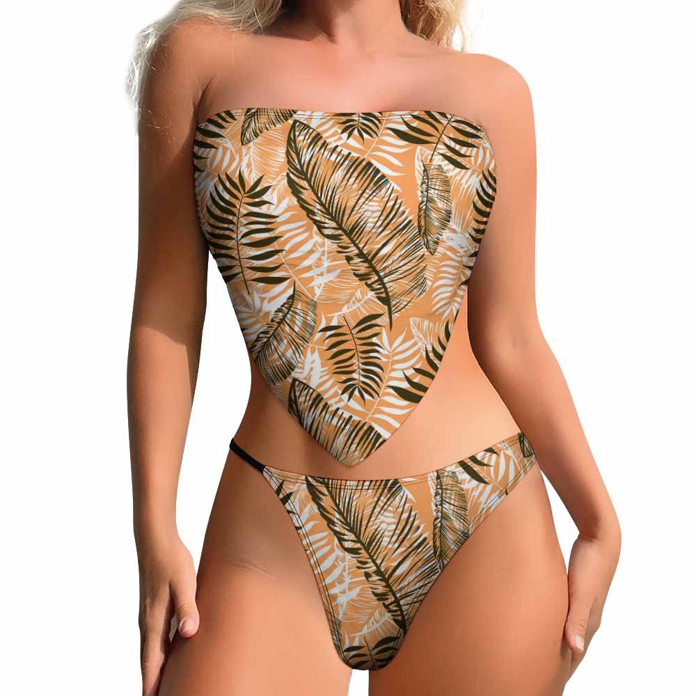 Custom Bandeau Low-Rise Bikini Set